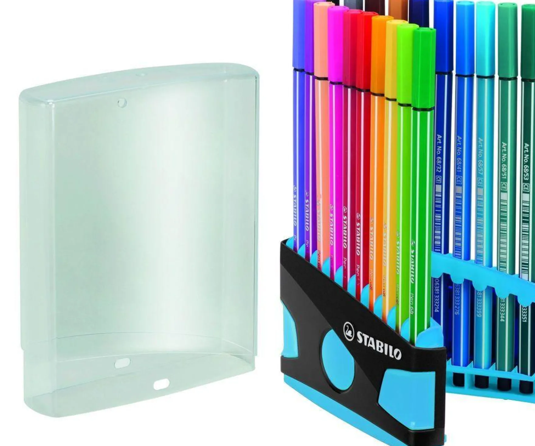 Stabilo Pen 68 Colorparade Antraciet/Lichtblauw 20 Kleuren