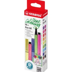 Stabilo pen 68 desk set start beginning 18 stuks