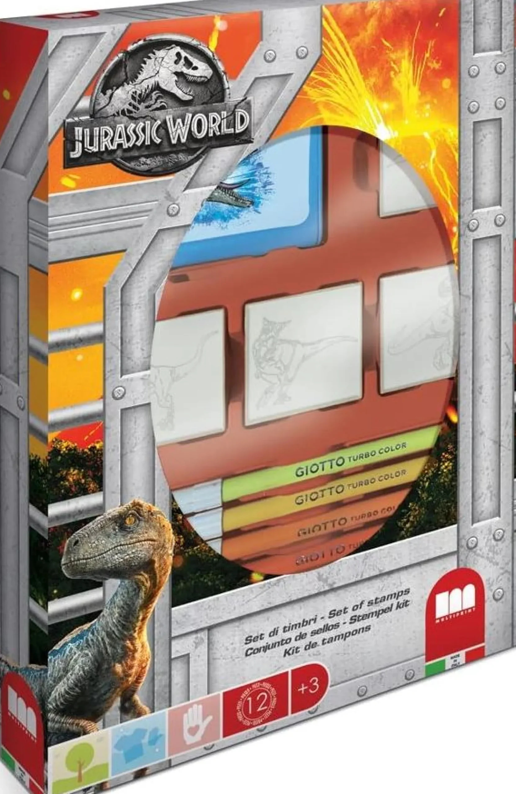 Stempeldoos Jurassic 4 Stempels