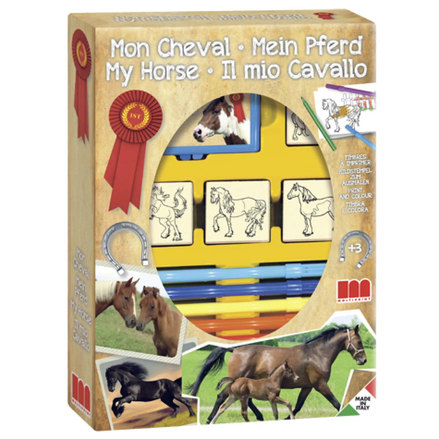 Stempeldoos Paarden 4 stempels