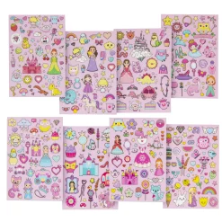 Stickerboek Glitter A5 8 Pagina's Assorti