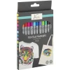 Stiften textiel markers 2-zijdig 12 stuks