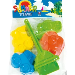 Strand/zandbak set 6-delig gekleurd