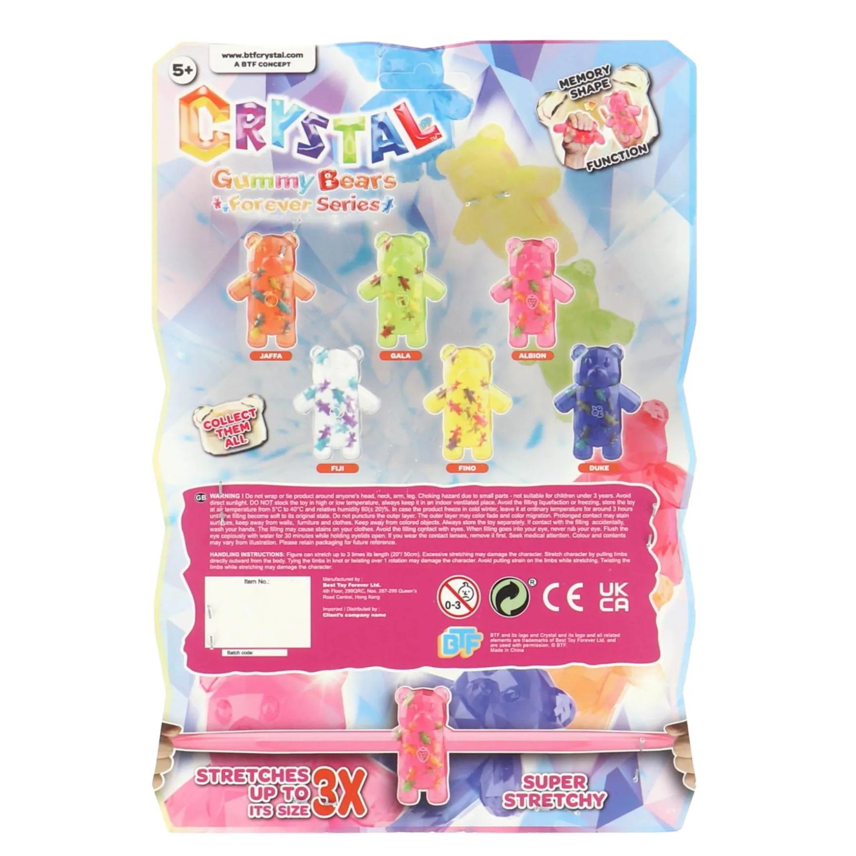 Stretchapalz Crystal Gummy Bear willekeurige kleur