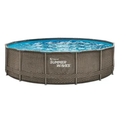 Summer Waves Zwembad Active Frame 457 X 106 cm Dark Double Rattan + filterpomp