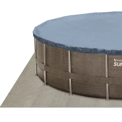 Summer Waves Zwembad Elite Frame 427 x 107 cm  Dark Double Rattan + filterpomp
