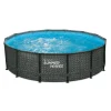 Summer Waves Zwembad Elite Frame 427 X 107 cm Dark Herringbone + filterpomp