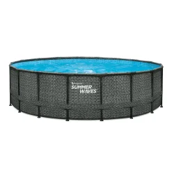 Summer Waves Zwembad Elite Frame 549 X 132 cm Dark Herringbone + zandfilterpomp