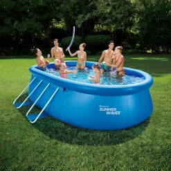Summer Waves Zwembad Quick Set Oval 457 X 305 X 107 cm + filterpomp