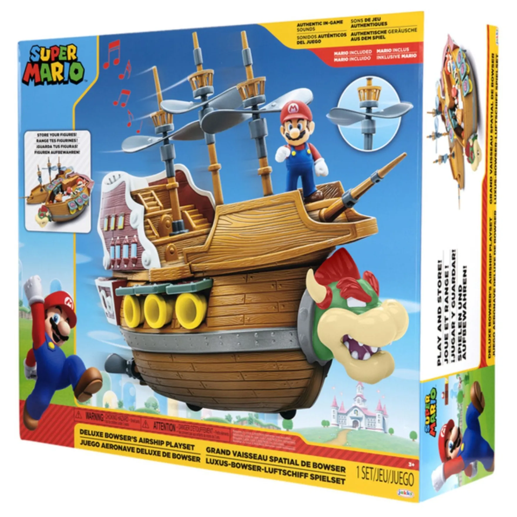 Super Mario bowser luchtschip speelset 6,5 cm