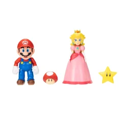 Super Mario figuren mario & peach 10 cm 2-pack