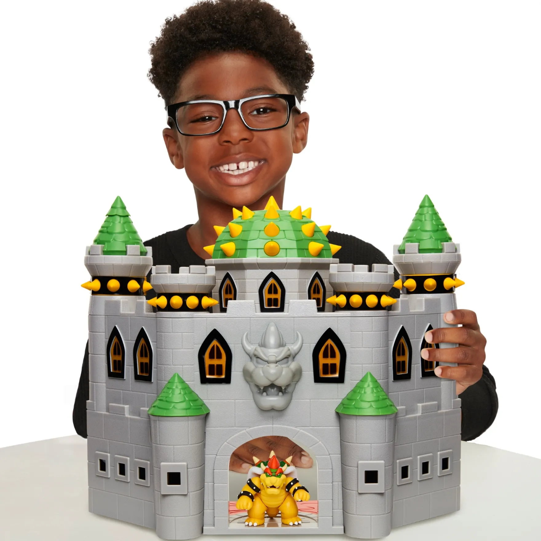 Super Mario mega kasteel bowser met figuurtje 6,5 cm