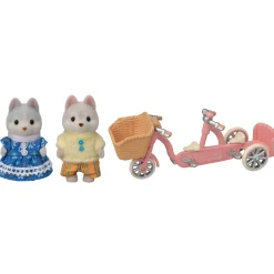 Sylvanian Families 5637 Tandem Fiets Husky Zus en Broer