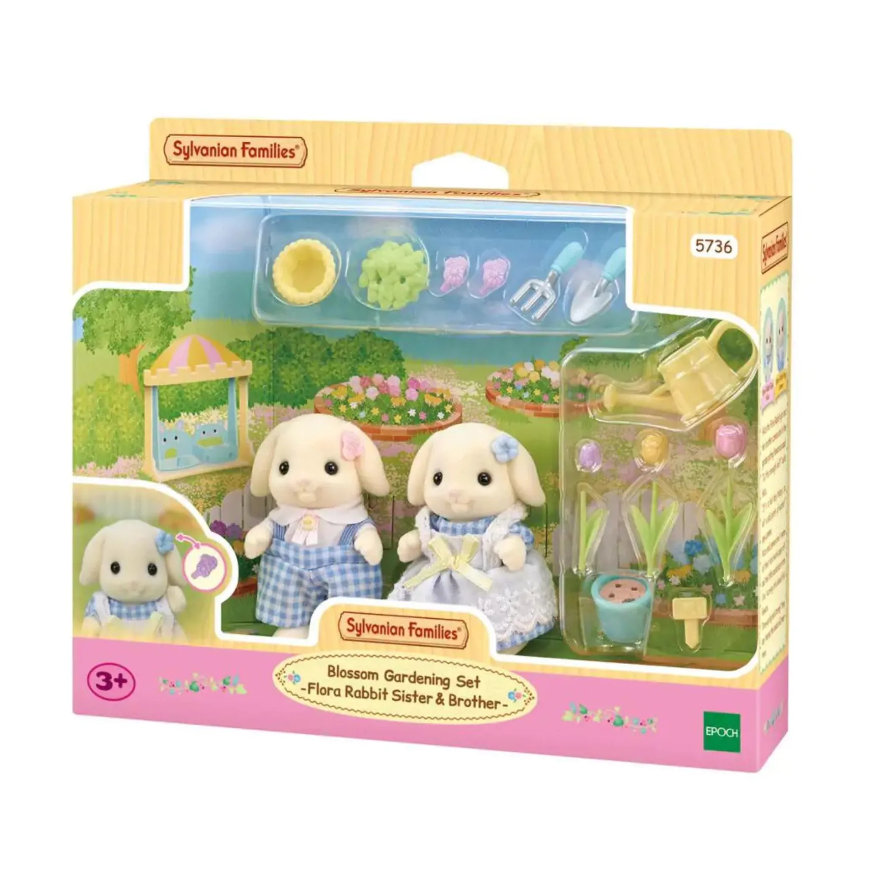 Sylvanian Families Tuin En Bloemen Hangoorkonijn Broer&Zus