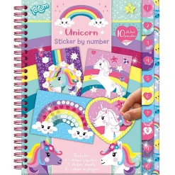Totum Sticker By Number Boek Unicorn