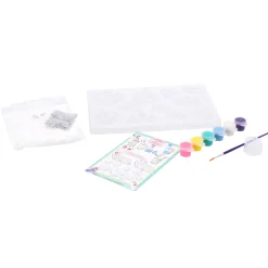 Totum unicorn glittergips en verfset