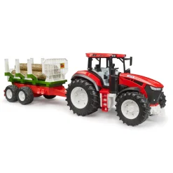 Tractor Roadmax Met Achteraanhanger En 3 Boomstammen