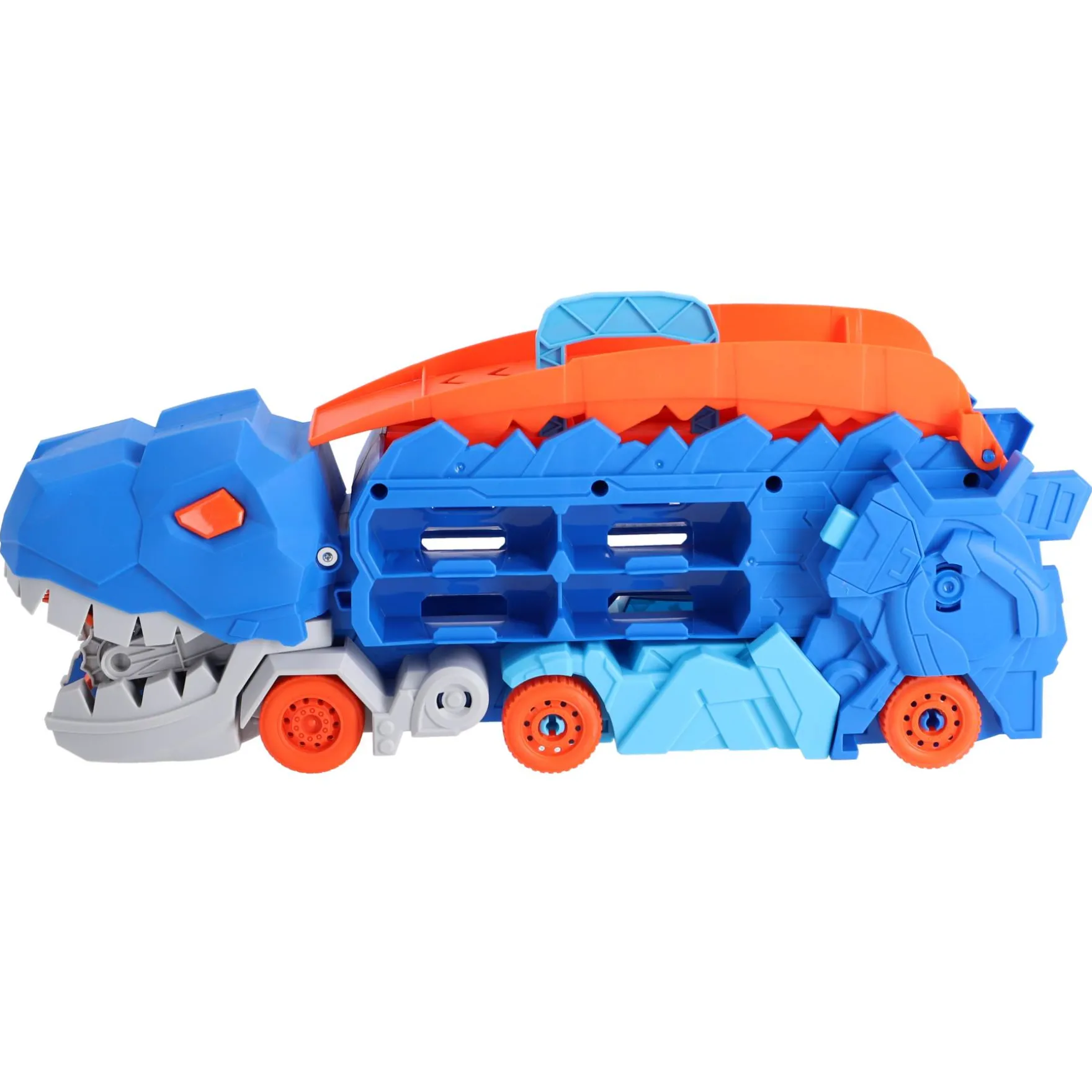 Transporter carrycase dino met 2 diecast auto's