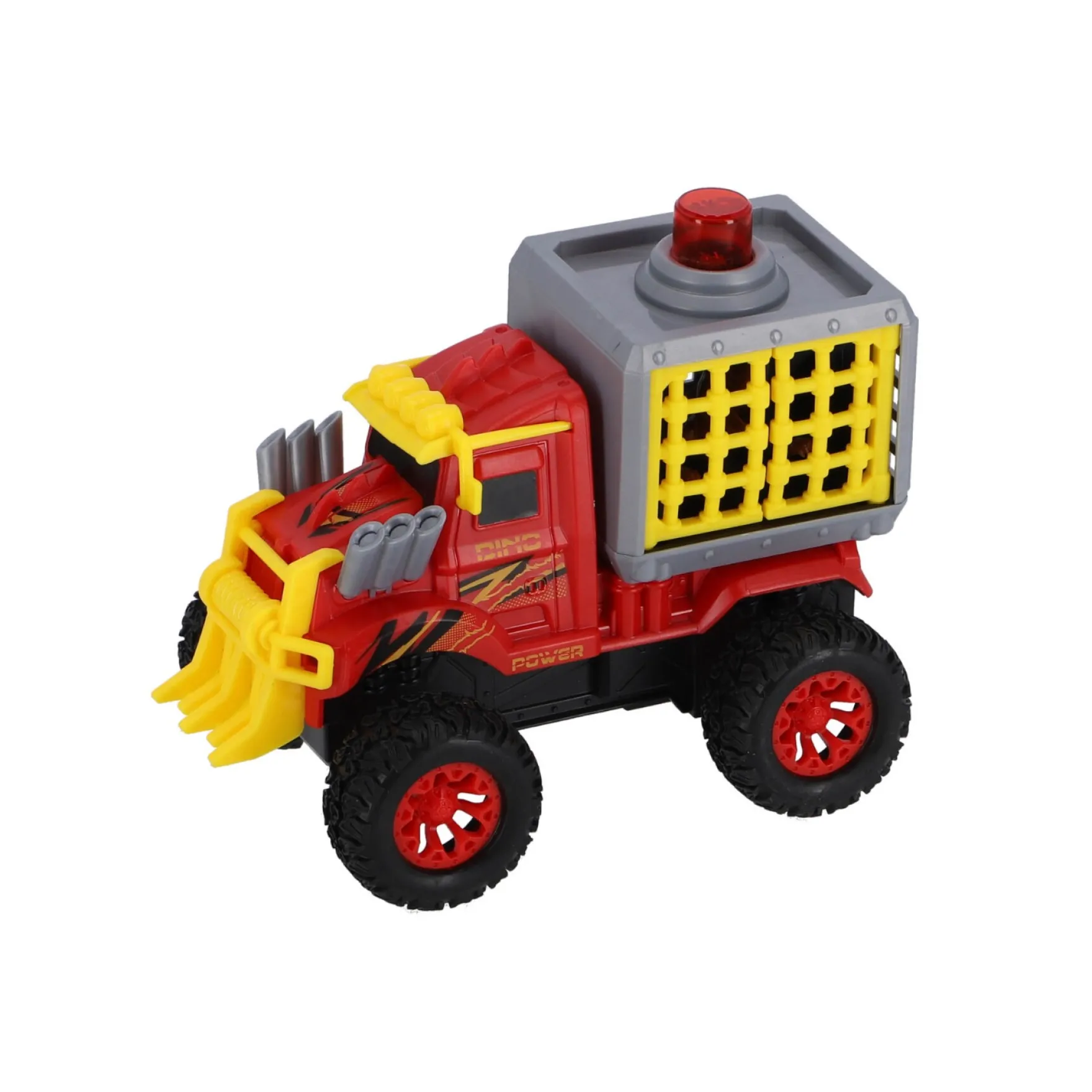 Truck met Dino in Kooi met Licht en Geluid 17 cm