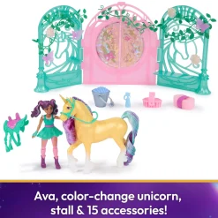 Unicorn Academy Pop Ava & Unicorn Leaf Stal Set