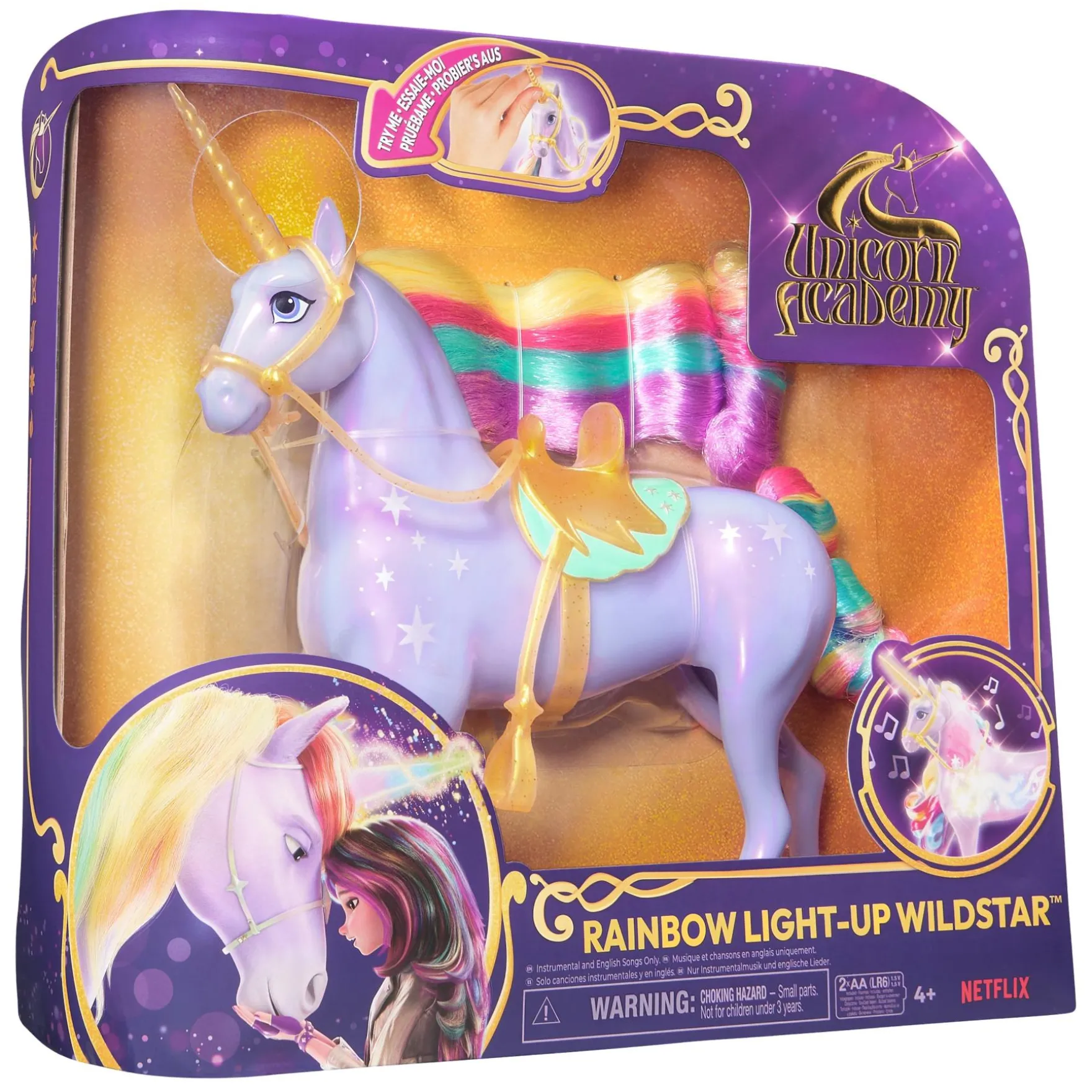 Unicorn Academy Unicorn Wildstar Rainbow LightUp 28Cm