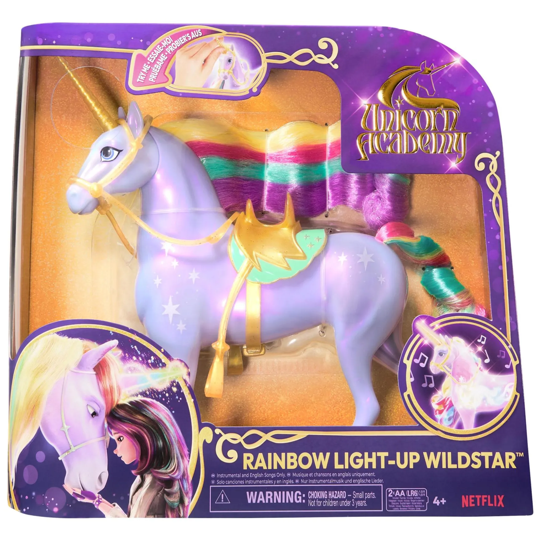Unicorn Academy Unicorn Wildstar Rainbow LightUp 28Cm