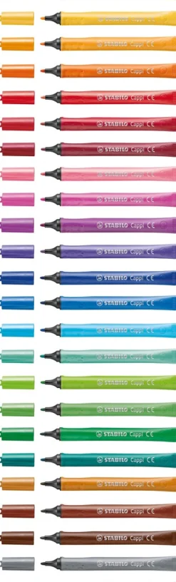 Viltstiften Stabilo Cappi Etui 12 Stuks