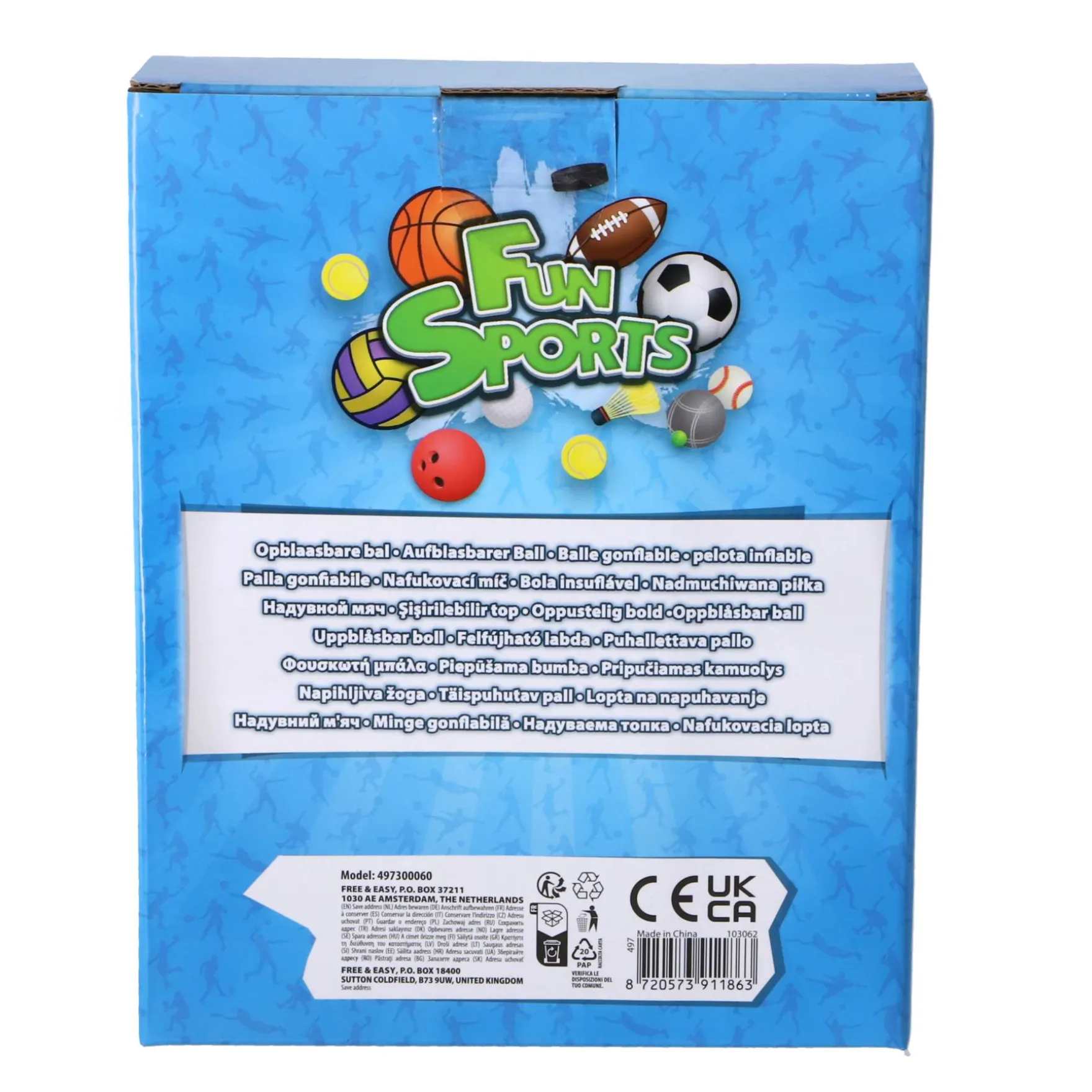 Voetbal Jumbo Opblaasbaar 78 Cm.