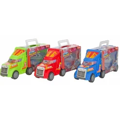 Vrachtwagen mini koffer met 2 auto's 2 assorti