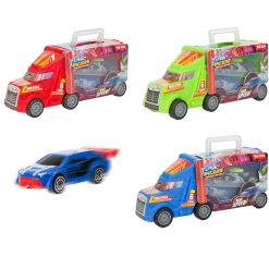 Vrachtwagen mini koffer met 2 auto's 2 assorti