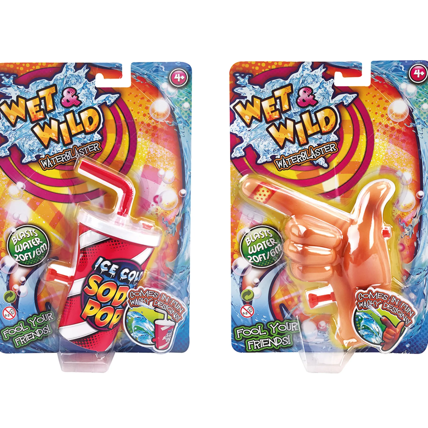 Waterpistool Vinger/Drinkbeker Assorti