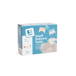 Zand kammen om vormen mee te maken in het zand  hout 3 stuks