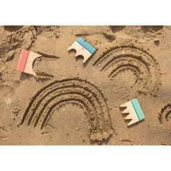 Zand kammen om vormen mee te maken in het zand  hout 3 stuks