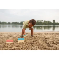 Zand kammen om vormen mee te maken in het zand  hout 3 stuks